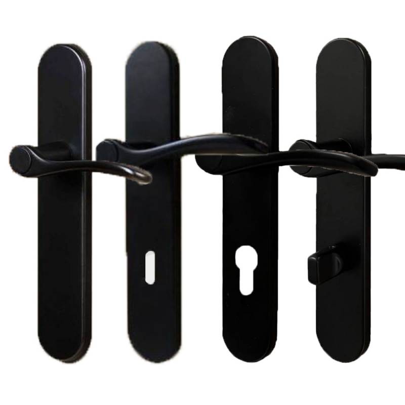 Poignées de porte noires Easy-K Ersa sans perçage et montage facile. En  stock.