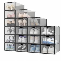 Sneaker Box - 2 pièces - Rangement chaussures - Meuble à chaussures -  Empilable 
