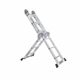 Échelle multifonctionnelle 100% aluminium : peut être utilisée en plusieurs positions