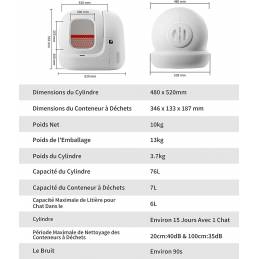 Robot litière autonettoyant pour chat PETKIT puramax