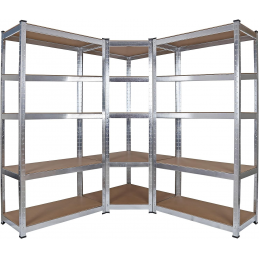 etagere d'angle de rayonnage modulable. Rangement pour garage, cuisine...