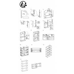 Étagère de rayonnage noire modulable. Supporte jusqu'à 175kg par étagère.