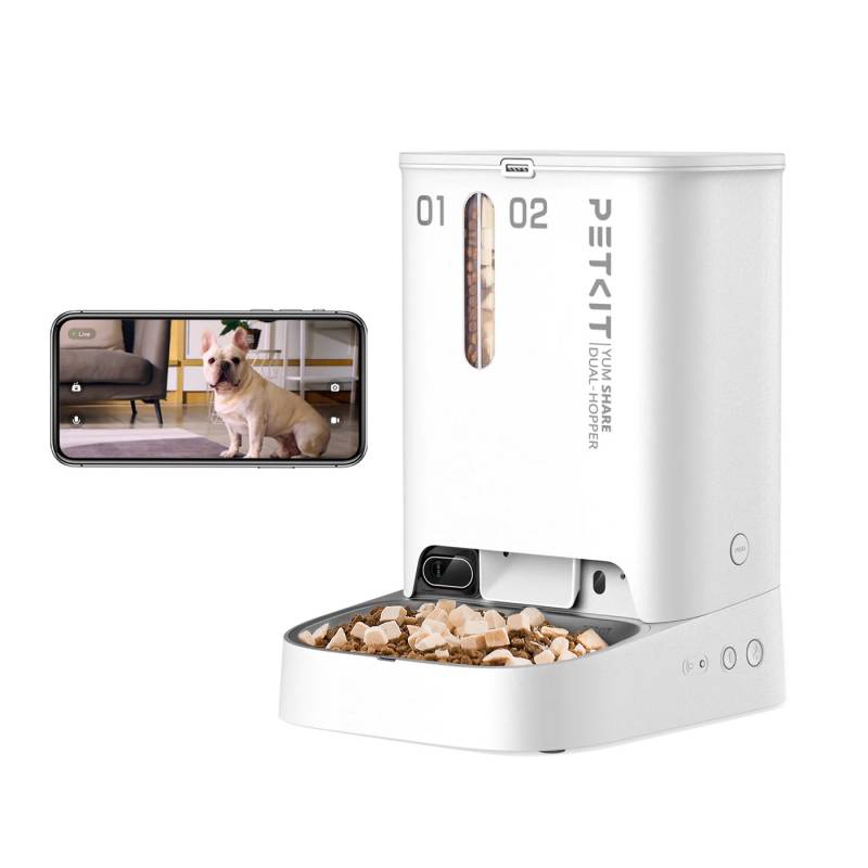 Petkit YumShare Dual-hopper distributeur de croquettes automatique connecté double avec caméra 5L