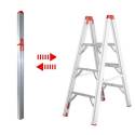 Escabeau pliable télescopique tubulaire 1.22M 3 marches