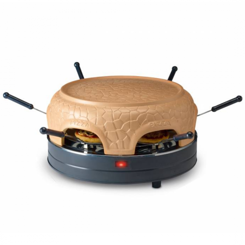 Appareil à Pizza Familial Tristar 4 En 1 - 900W, Plaques Céramique Sans PFAS, 25x25cm - Inclut 4 Pelles & Coupe-Pâte