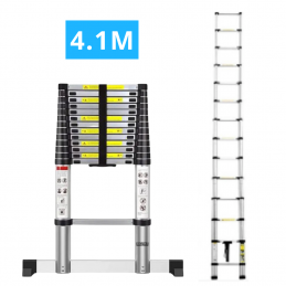 Echelle télescopique aluminium 14 marches H4.1M