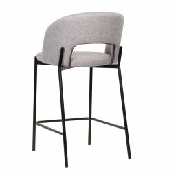 Tabouret de bar en tissu gris. Chaise moderne