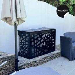 Cache climatisation noir en aluminium design