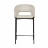 Tabouret haut en tissu beige moderne et confort