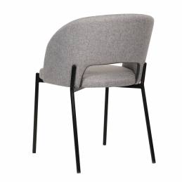 Lot de chaises en tissu gris. Chaise moderne salle a manger