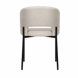 Chaise en tissu beige pour salle a manger