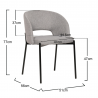 Chaise en tissu gris moderne pour salle a manger