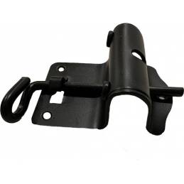 Sabot de portail à butée réglable de 32 à 95 mm époxy noir