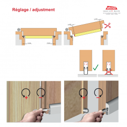 Plinthe acoustique thermique automatique en applique