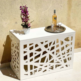 Cache climatisation - Amazonian - Aluminium - Beige RAL9001 - Taille médium