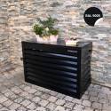 Cache climatisation - Venetian - Aluminium - Noir RAL9005 - Taille médium