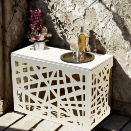 Cache climatisation - Amazonian - Aluminium - Beige RAL9001 - Taille médium