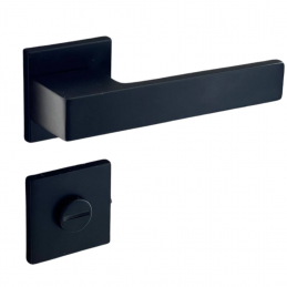 Poignées de porte sur rosace noir mat - Modèle Mathilda