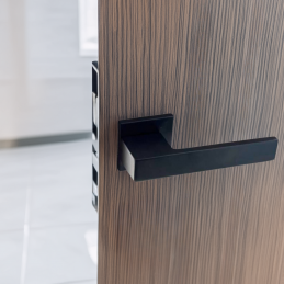 Poignées de porte sur rosace noir mat - Modèle Mathilda