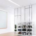 Range chaussure - Boites à chaussures - Moyen format - Blanc transparent - Lot de 12