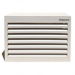 Cache climatisation Venetian Aluminium blanc RAL9016 TAILLE MEDIUM - SECONDE MAIN - SANS PLANCHE DU HAUT