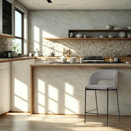 tabouret de bar gris