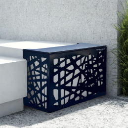 Cache climatisation noir en aluminium design