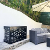 Cache climatisation noir en aluminium design