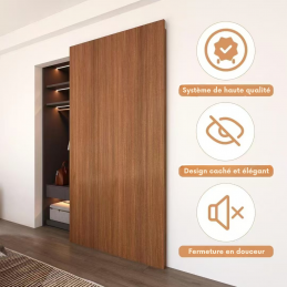 Rail invisible à glissière pour porte coulissante