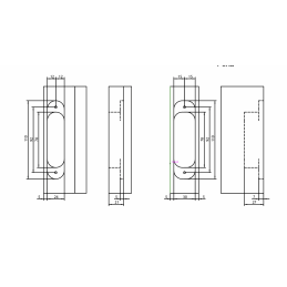 Charnière porte invisible noir