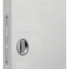 Serrure pour porte coulissante ronde chromée mat