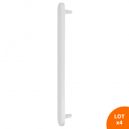 Plaque aveugle et anti-vol SYMPHONY RAL9016, aluminium LOT DE 4