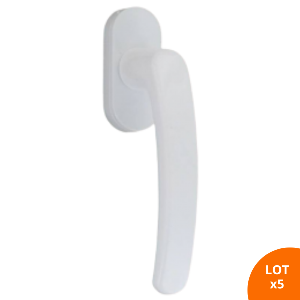 Poignée de fenêtre oscillo-battante PVC laqué blanc RAL 9016