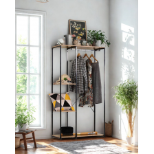 Etagère noire / rangement pour vêtements et chaussures