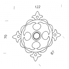 Boule rustique, diamètre 700mm, noire