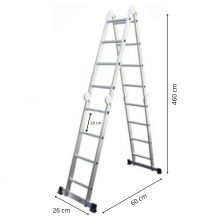 Échelle multifonctionnelle 100% aluminium et normes EN-131