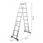 Échelle multifonctionnelle 100% aluminium et normes EN-131