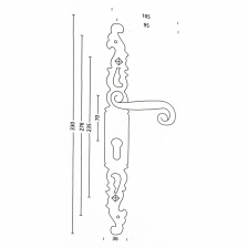 Poignées de porte COQ  vieil argent