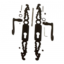 Poignées de porte COQ  vieil argent