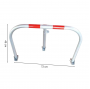 Barrière de parking manuelle acier, accessoires fournis