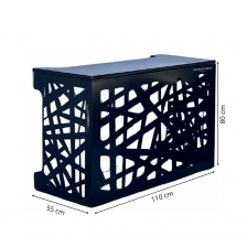 Cache climatisation noir en aluminium design