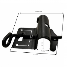 Sabot de portail - Réglable - Epoxy noir - 30 à 95mm