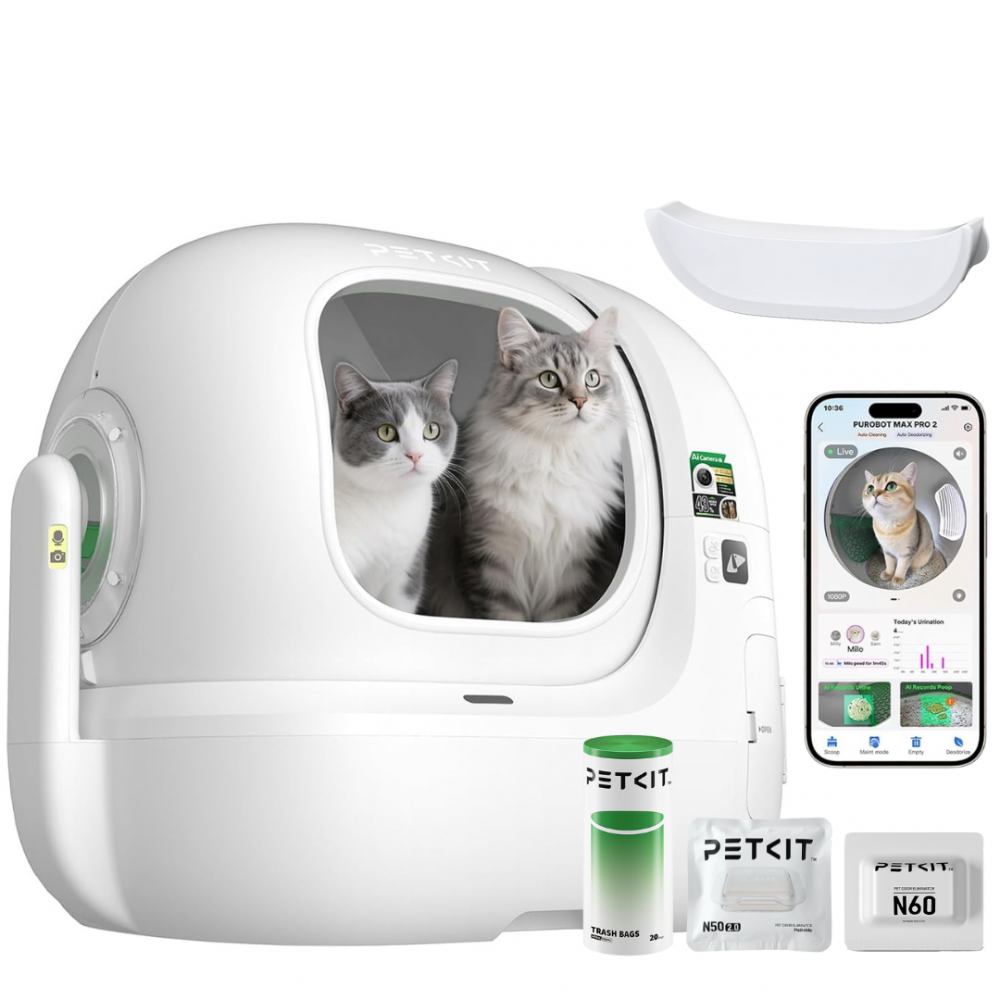 Petkit Purobot Max Pro 2 Litière Automatique Avec Caméra