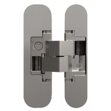 Charnière invisible noir réversible en zamac satinée - Réglable