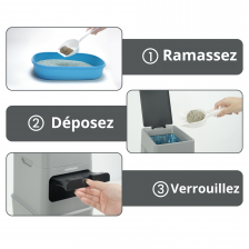 Neakasa PooGuard poubelle à litière pour chat - Grise