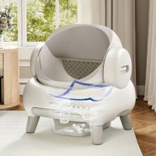 NEAKASA M1 Litière automatique pour grands chats, Blanc + Airstep Purificateur d'air