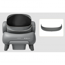 NEAKASA M1 Litière automatique pour grands chats, Gris + Clôture d'entrée surélevée