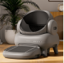 NEAKASA M1 Litière automatique pour grands chats, Grise + Marche pour litière