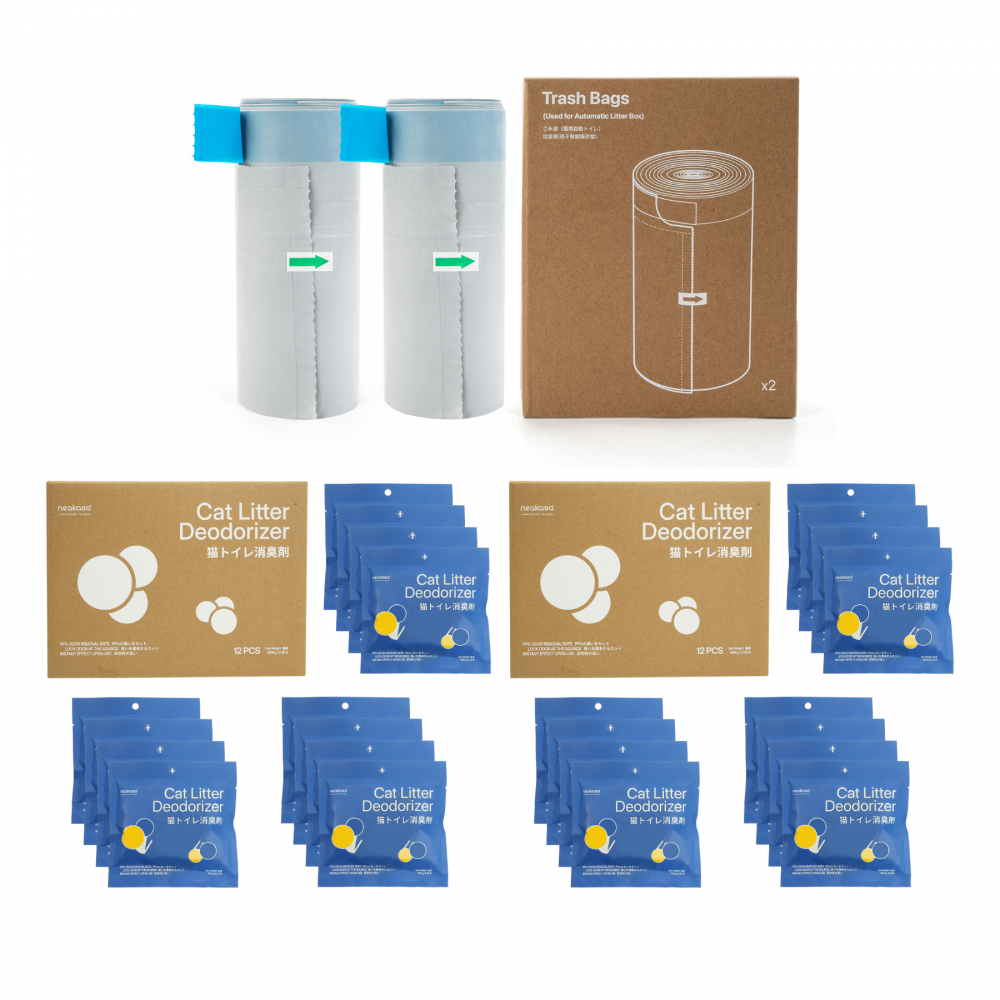 Neakasa Pack Accessoires pour litière automatique M1 : Sacs poubelle + Désodorisants