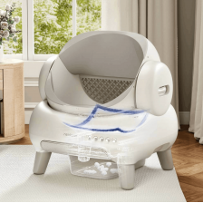 Neakasa Litière automatique M1, Blanc + PooGuard poubelle à litière pour chat